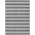 8' X 10' Gray and White Striped Washable Non Skid Indoor Outdoor Area Rug