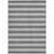 8' X 10' Gray and White Striped Washable Non Skid Indoor Outdoor Area Rug