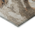 8' Beige Charcoal And Brown Round Horse Washable Indoor Outdoor Area Rug