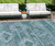 9' X 12' Teal Blue And Aqua Southwestern Washable Indoor Outdoor Area Rug