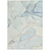 9' X 12' Beige and Blue Abstract Washable Non Skid Indoor Outdoor Area Rug