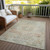10' X 14' Tan And Beige Medallion Washable Indoor Outdoor Area Rug