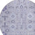8' Lavender Purple And Gray Round Oriental Washable Indoor Outdoor Area Rug