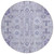 8' Lavender Purple And Gray Round Oriental Washable Indoor Outdoor Area Rug