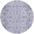 8' Lavender Purple And Gray Round Oriental Washable Indoor Outdoor Area Rug