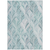 8' X 10' Aqua Mint Green And Silver Geometric Washable Indoor Outdoor Area Rug