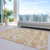 9' X 12' Copper Terra Cotta And Ivory Southwestern Washable Indoor Outdoor Area Rug