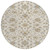 8' Ivory Brown And Gray Round Moroccan Washable Indoor Outdoor Area Rug