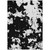 9' X 12' Black And Ivory Abstract Washable Indoor Outdoor Area Rug Transitional Style - Black, Ivory Color