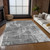 9' X 12' Gray And Charcoal Geometric Washable Indoor Outdoor Area Rug