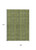 9' X 12' Olive Green And Lime Green Striped Washable Indoor Outdoor Area Rug