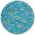 8' Teal Blue Ivory And Pink Round Floral Washable Indoor Outdoor Area Rug
