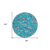 8' Teal Blue Ivory And Pink Round Floral Washable Indoor Outdoor Area Rug