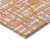 9' X 12' Orange Pink And Beige Abstract Washable Indoor Outdoor Area Rug