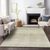 9' X 12' Khaki And Beige Abstract Washable Indoor Outdoor Area Rug