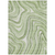 8' X 10' Artichoke Green And Ivory Abstract Washable Indoor Outdoor Area Rug