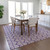 10' X 14' Purple And Ivory Ogee Washable Indoor Outdoor Area Rug