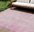 10' X 14' Pink And Ivory Abstract Washable Indoor Outdoor Area Rug - 608219115005