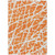 8' X 10' Orange and White Abstract Washable Non Skid Indoor Outdoor Area Rug
