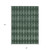 8' X 10' Olive Green And Charcoal Geometric Washable Indoor Outdoor Area Rug