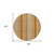 8' Round Orange Ivory and Gray Round Striped Washable Non Skid Indoor Outdoor Area Rug