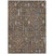 10' X 14' Brown Purple And Blue Floral Washable Indoor Outdoor Area Rug