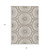 8' X 10' Beige Brown And Teal Blue Floral Medallion Washable Indoor Outdoor Area Rug