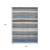 8' X 10' Denim Blue Beige And Taupe Striped Washable Indoor Outdoor Area Rug