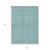 9' X 12' Teal Blue And Gray Geometric Washable Indoor Outdoor Area Rug - Teal Blue, Gray