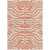 9' X 12' Coral And Ivory Animal Print Washable Indoor Outdoor Area Rug