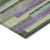 8' X 10' Moss Green Olive Green And Purple Striped Washable Indoor Outdoor Area Rug