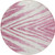 8' Blush And Ivory Round Abstract Washable Indoor Outdoor Area Rug