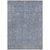 8' X 10' Denim Blue And Gray Oriental Washable Indoor Outdoor Area Rug