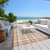 10' X 14' Peach And Beige Plaid Washable Indoor Outdoor Area Rug