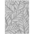 10' X 14' Gray And Silver Floral Washable Indoor Outdoor Area Rug