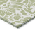 8' Round Green and Ivory Round Floral Washable Non Skid Indoor Outdoor Area Rug