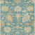 9' X 12' Teal Blue Ivory And Green Floral Washable Indoor Outdoor Area Rug
