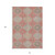 10' X 14' Salmon And Beige Floral Washable Indoor Outdoor Area Rug