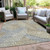 8' X 10' Taupe Gray And Beige Floral Washable Indoor Outdoor Area Rug