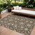 10' X 14' Chocolate Ivory And Gray Moroccan Washable Indoor Outdoor Area Rug