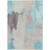 9' X 12' Teal Blue And Beige Abstract Washable Indoor Outdoor Area Rug