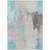 9' X 12' Teal Blue And Beige Abstract Washable Indoor Outdoor Area Rug