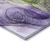 8' Round Purple Round Abstract Washable Non Skid Indoor Outdoor Area Rug