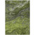 9' X 12' Olive Green And Lime Green Abstract Washable Indoor Outdoor Area Rug
