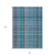 10' X 14' Blue Teal and Gray Plaid Washable Non Skid Indoor Outdoor Area Rug