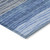 9' X 12' Navy Blue And Gray Striped Washable Indoor Outdoor Area Rug
