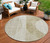 8' Taupe Beige And Tan Round Geometric Washable Indoor Outdoor Area Rug Transitional Style - Taupe, Beige, Tan Color