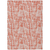 10' X 14' Coral Pink And Ivory Abstract Washable Indoor Outdoor Area Rug