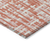10' X 14' Coral Pink And Ivory Abstract Washable Indoor Outdoor Area Rug
