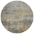 8' Pewter And Wheat Round Abstract Washable Indoor Outdoor Area Rug